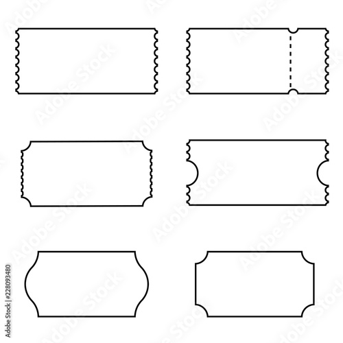 Fotomural Golden coupon outline icon set