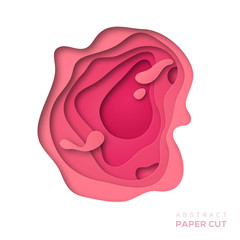 Wall Mural - pink paper cut shape