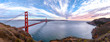 Sonnenuntergang an der Golden Gate Bridge in San Francisco (Kalifornien)