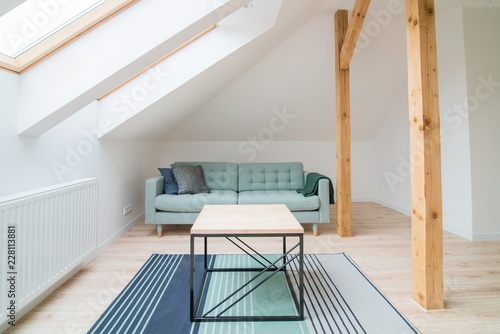 Slanted Ceiling Living Room Buy This Stock Photo And Explore