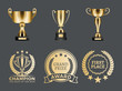 Champion Prizes Collection Vector Illustration