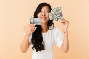 Portrait of a happy young asian woman