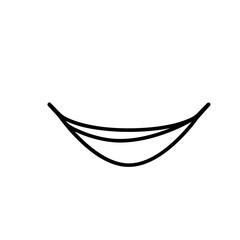 Wall Mural - Travel hammock outline icon. Clipart image isolated on white background