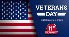 Happy Veterans Day Concept Background. Realistic Illustration Of Happy Veterans Day Vector Concept Background For Web Design
