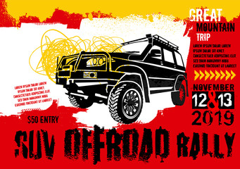 Wall Mural - Off Road Rally Poster