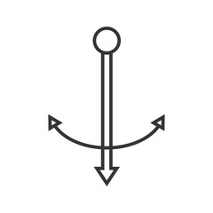 Poster - Anchor line black icon