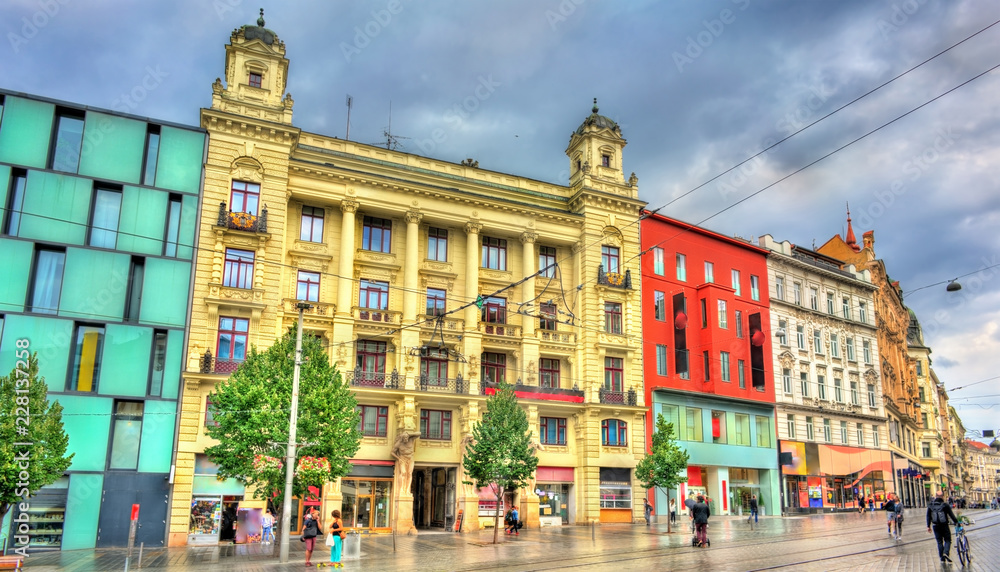 Obraz na płótnie Freedom Square, the main square of Brno in Czech Republic w salonie