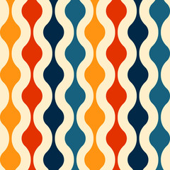retro seamless pattern - colorful nostalgic background design