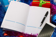 notebook to record affairs for christmas and new year, gifts, decorations
