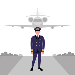 Wall Mural - aviation pilot airplane transport profession labor