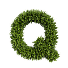 Wall Mural - Christmas tree letter Q