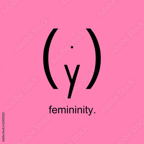 Fotografía Femininity Woman Typography Vector Background