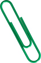 Green Paper Clip - Isolated