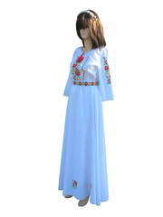 Wall Mural - Lady  Mannequin in national traditional balkanic, moldavian, romanian costume isolated over white