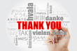© dizain - Thank You Word Cloud in all languages with marker, concept background