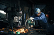 © hideo tsuto - Senior man using circular saw in workshop