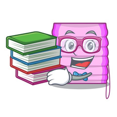 Sticker - Student with book window with blinds isolated on mascot