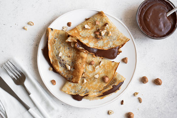 Crepes with chocolate