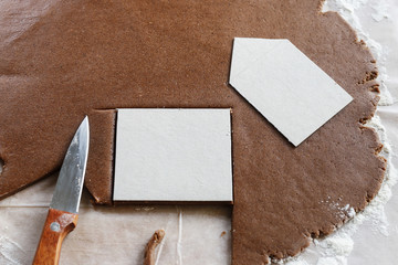 How to make gingerbread house. The second step - prepare house walls