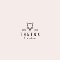 Sticker - fox logo hipster vintage retro vector icon illustration