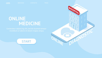  banner concept for online diagnostic.