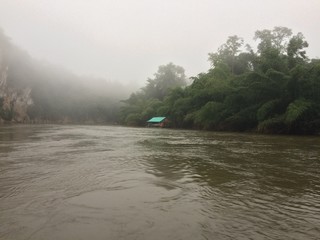 Raft and boat tour at Waterfall Sai Yok Kanchanaburi Thailand 1