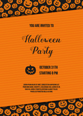 Halloween Party - concept of invitation. Vector.