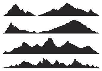 Mountains silhouettes. Vector.