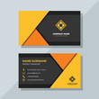 © envastudio - Yellow and Black Business Card with Geometric Shapes