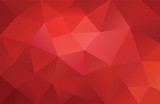 Fototapeta Abstrakcje - Low poly Geometric red banner  triangular baner background