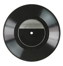 7" (17.5 Cm) 33 1/3 Rpm Extended-playing (EP) Format Vinyl Flexidisc, Isolated On White.