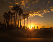 © Dan Marker-Moore - Man skateboarding in park during sunset