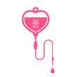 © Arcady - Heart shaped blood bag vector icon