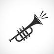 Trumpet music vector icon