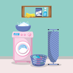 Sticker - Laundry room interior