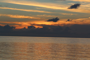 Canvas Print - a beach sunset