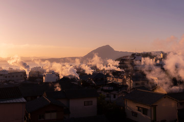 Poster - 別府温泉の湯けむり