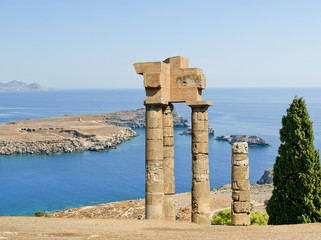 Apollo Temple at the Acropolis of Rhodes, Greece