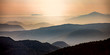 Silhouetted mountains and horizon at Mount Laguna