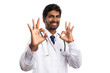 © Thunderstock - Doctor making all right gesture with both hands.