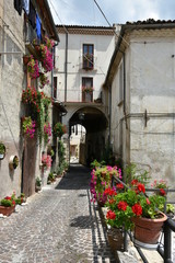 Naklejka na meble A street in Pacentro, a medieval village in the Abruzzo region, Italy