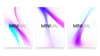 Wall Mural - abstract vivid colorful a4 posters set. trendy fluid gradient