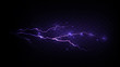 Realistic purple lightning bolt