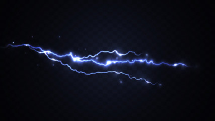 Wall Mural - realistic lightning bolt