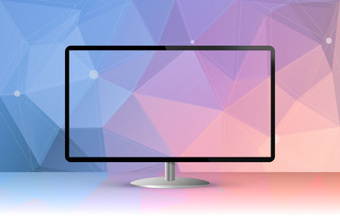 Sticker - transparent computer screen vector illustration