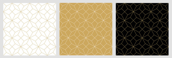 seamless pattern abstract star christmas background with elegant golden vector lines