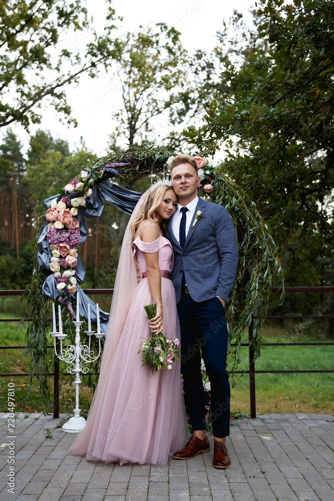 strapless open back dress ER CP 3 Pink Embroided Couple Suits – Edge Republic