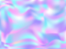 Holographic Paper Background In Neon Colors.