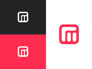 Wall Mural - Initial letter M logo design template elements