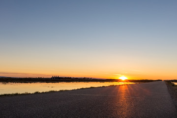 Wall Mural - road in sunset